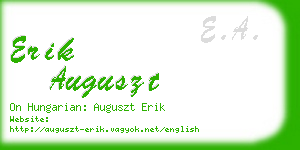 erik auguszt business card